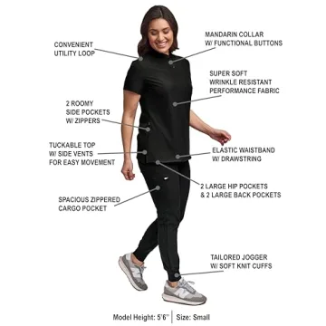 Stylish Green Town Scrubs Set for Women - Slim Fit Uniform