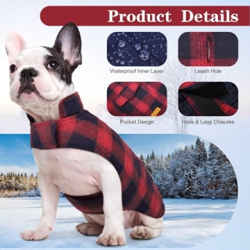 Kuoser Dog Winter Coat Reversible Stylish Warm Pet Apparel