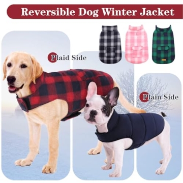 Kuoser Dog Winter Coat Reversible Stylish Warm Pet Apparel