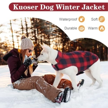 Kuoser Dog Winter Coat Reversible Stylish Warm Pet Apparel