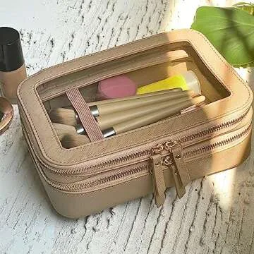 JAZD Clear Makeup Bag Travel Organizer for Women