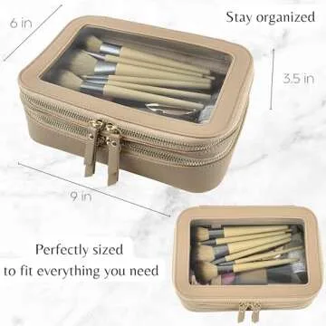 JAZD Clear Makeup Bag Travel Organizer for Women