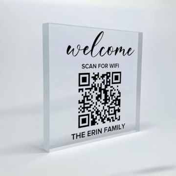 Personalized Wifi QR Sign - QR Code Scanner, Wifi Password Sign, What’s The Wifi Code, Guest Wifi ...