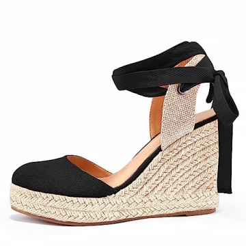 Ermonn Women's Espadrilles Wedge Sandals for Summer Style