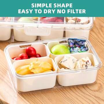 QCBF Snack Box with Lid - Stylish & Versatile Organizer