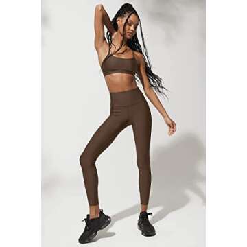 Alo Yoga Women's 7/8 High-Waist Leggings in Brown