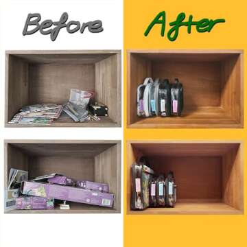 holay 4 Packs PVC Zippered Blocks Set, Toy, Clay, Board game Storage Organizer Case (Name Tag, Manual Pocket) (Gray, Large)