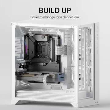 AsiaHorse 16AWG PSU Cable Extension Sleeved Custom Mod GPU PC Audio Video Power Supply Soft Braided Cables with Two Color Comb Kit 24P/8P to 6+2P/ 8P to 4+4P 30CM