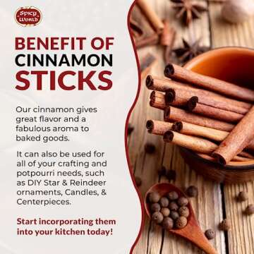 Spicy World Cinnamon Sticks 1.75 Pound Bulk Bag - 150 to 175 Sticks - Strong Aroma, Perfect for Baking, Cooking & Beverages - 3+ Inches Length - Cassia Saigon Cinnamon from Vietnam 28 Oz