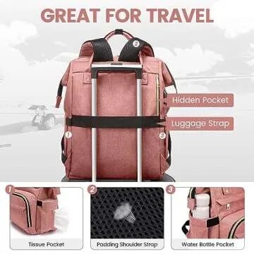 LOVEVOOK Laptop Backpack for Women with USB Charging Port