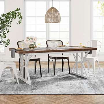 Stunning Farmhouse Dining Table for 6 - Tribesigns