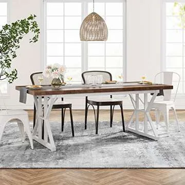 Stunning Farmhouse Dining Table for 6 - Tribesigns