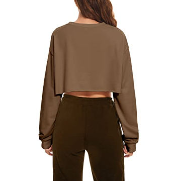 Stylish Meladyan Women Crop Sweatshirt for Casual Comfort