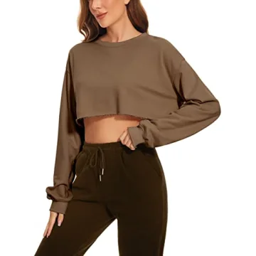 Stylish Meladyan Women Crop Sweatshirt for Casual Comfort