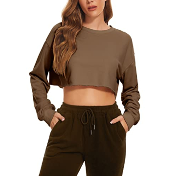 Stylish Meladyan Women Crop Sweatshirt for Casual Comfort