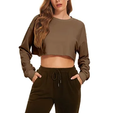 Stylish Meladyan Women Crop Sweatshirt for Casual Comfort