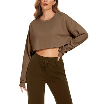 Stylish Meladyan Women Crop Sweatshirt for Casual Comfort