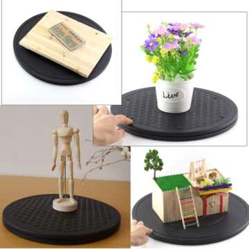 12 Inch Heavy Duty Rotating Swivel With Steel Ball Bearings Stand for Monitor/TV/Turntable/Lazy Susan