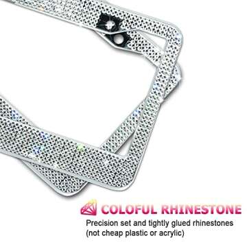 Lord Eagle Rhinestone License Plate Frame Set for Cars