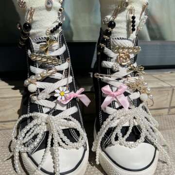 BIIQAKOO Shoe Charms for Sneaker Fashion Charms for Socks Junk Socks Charms Safety Pins Brooches and Pins for Women Jewelry Charms Kit Suitable for Christmas Gifts