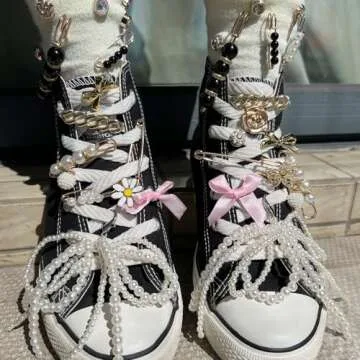 BIIQAKOO Shoe Charms for Sneaker Fashion Charms for Socks Junk Socks Charms Safety Pins Brooches and Pins for Women Jewelry Charms Kit Suitable for Christmas Gifts