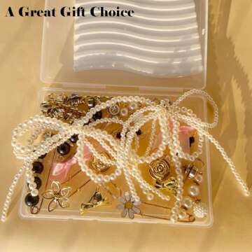 BIIQAKOO Shoe Charms for Sneaker Fashion Charms for Socks Junk Socks Charms Safety Pins Brooches and Pins for Women Jewelry Charms Kit Suitable for Christmas Gifts