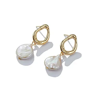 KVLmoze Baroque Pearl Earrings for Women - Elegant and Trendy Jewelry