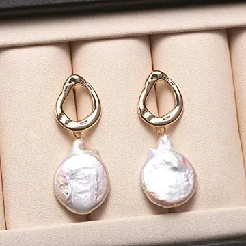KVLmoze Baroque Pearl Earrings for Women - Elegant and Trendy Jewelry