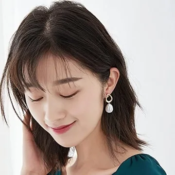 KVLmoze Baroque Pearl Earrings for Women - Elegant and Trendy Jewelry