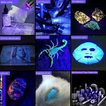 30W 365nm UV Flashlight USB Rechargeable UV Light High Power Black Light Flashlight for Pet Urine Detection, Resin Curing, Minerals, Blood tracking, Scorpion, Rockhounding,Yooperlites,A/C Leak Detect