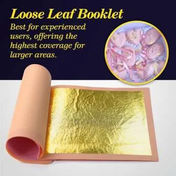 Barnabas Blattgold Edible Gold Leaf 24K - Cake Decorations, Loose Gold Leaf Sheets for Cupcakes - 3.1 inches, Book of 10