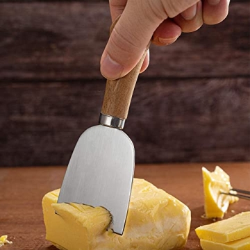 Stylish Cheese Knives Set with Wooden Handles for Parties