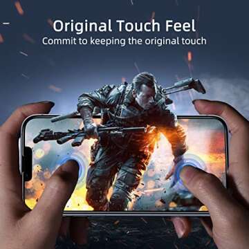 ruwa Privacy Screen Protector for iPhone 13/13 Pro/14 [3-Pack][6.1 Inch] Display Tempered Glass Film with Easy Installation Frame, Ultra HD, 9H Hardness, Scratch Resistant, Case Friendly