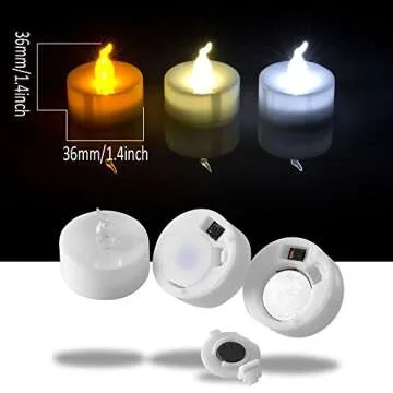 AGPtEK 24 Pack Flameless LED Tea Lights for All Occasions
