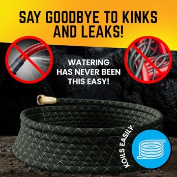 Durable POWERFLOW 100 Ft Stainless Steel Garden Hose