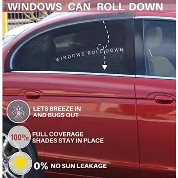 Car Window Sun Shades for Baby - Mesh Style Heat Blockers