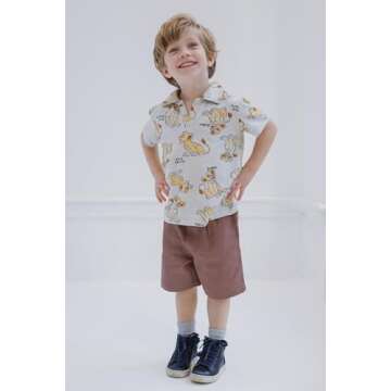 Disney Lion King Simba Toddler Boys Polo Shirt and Shorts 5T