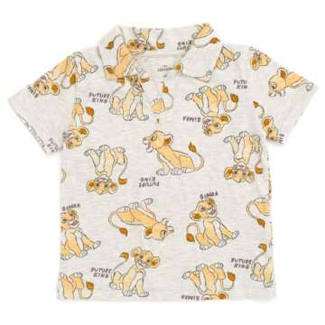 Disney Lion King Simba Toddler Boys Polo Shirt and Shorts 5T