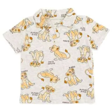 Disney Lion King Simba Toddler Boys Polo Shirt and Shorts 5T