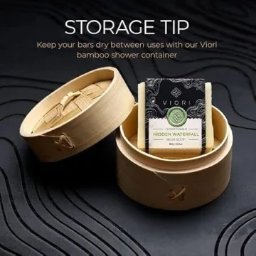 Viori Citrus Yao Shampoo and Conditioner Bar Set with Holder