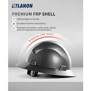 LANON OSHA Approved Full Brim Hard Hat - Safety Helmet