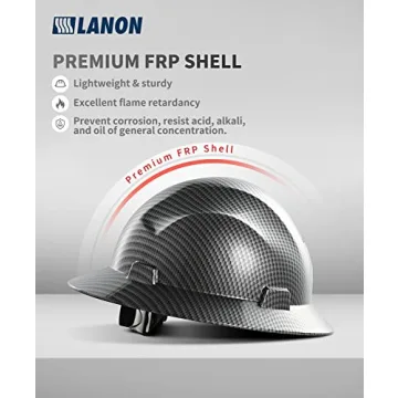 LANON OSHA Approved Full Brim Hard Hat - Safety Helmet