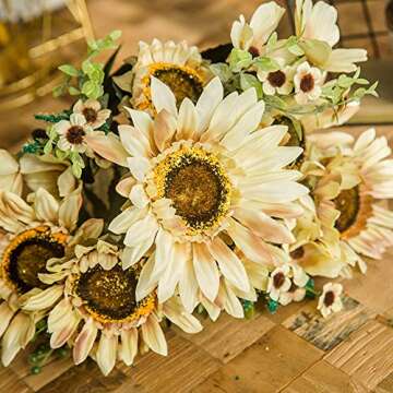 Stunning 12 Head Artificial Sunflower Bouquet for Any Occasion