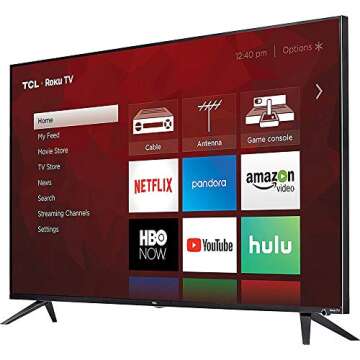 TCL 55R617 55-inch 4K HDR Roku Smart TV Bundle
