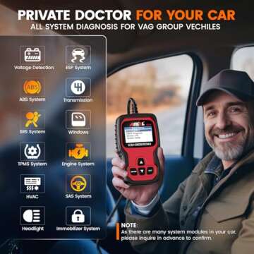 Ancel VD500 OBD2 Scanner Diagnostic Tool for Volkswagen VW Audi Skoda Seat Diagnosis Check Engine Li...