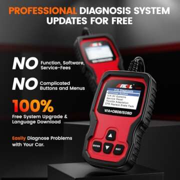 Ancel VD500 OBD2 Scanner Diagnostic Tool for Volkswagen VW Audi Skoda Seat Diagnosis Check Engine Light EPB ABS SRS Code Reader Oil Throttle Position Adaption Brake Pad Reset