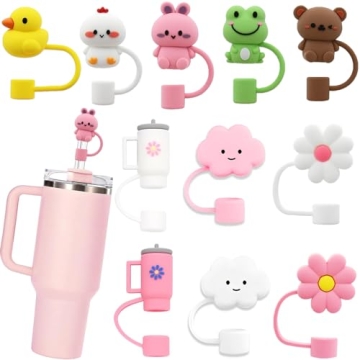 Durable Silicone Straw Topper for Stanley Cups - 11Pcs