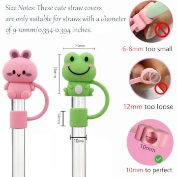 Durable Silicone Straw Topper for Stanley Cups - 11Pcs