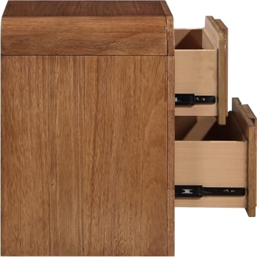 Meridian Art Deco Night Stand Walnut Finish 26" W x 21" D