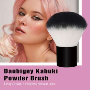 Daubigny Kabuki Face Brush - Professional Makeup Applicator for All Skin Types